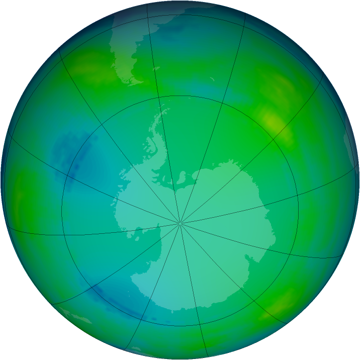 Ozone Map 1992-07-11